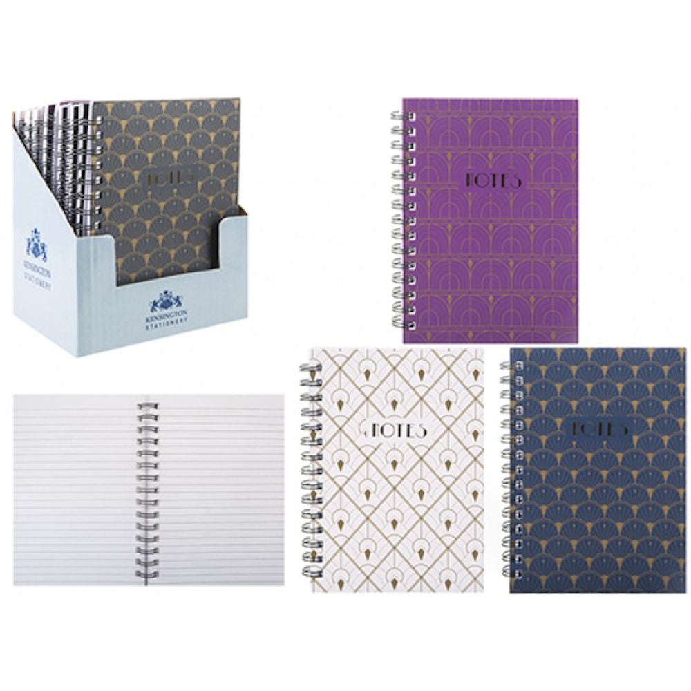 A5 Spiral Bound Notebook - Assorted Design Writing Journal School Office Stationery