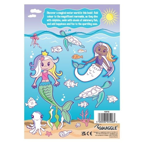 A4 My Magical Mermaid Colouring Book - Enchanting Designs Underwater Scenes High Quality