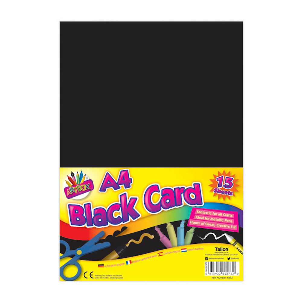 A4 Black Activity Card - 15 Sheets Crafting Scrapbooking Art Supplies