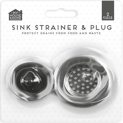 Sink Strainer & Plug Set - Kitchen Drain Filter and Stopper Combo