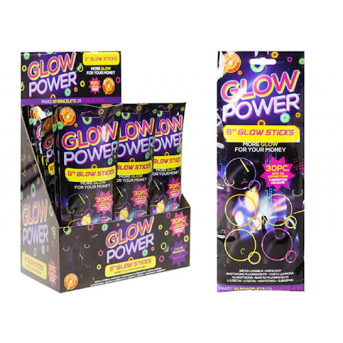 Glow Sticks With Connectors 8" - 30 Pack Party Neon Light Sticks Festival