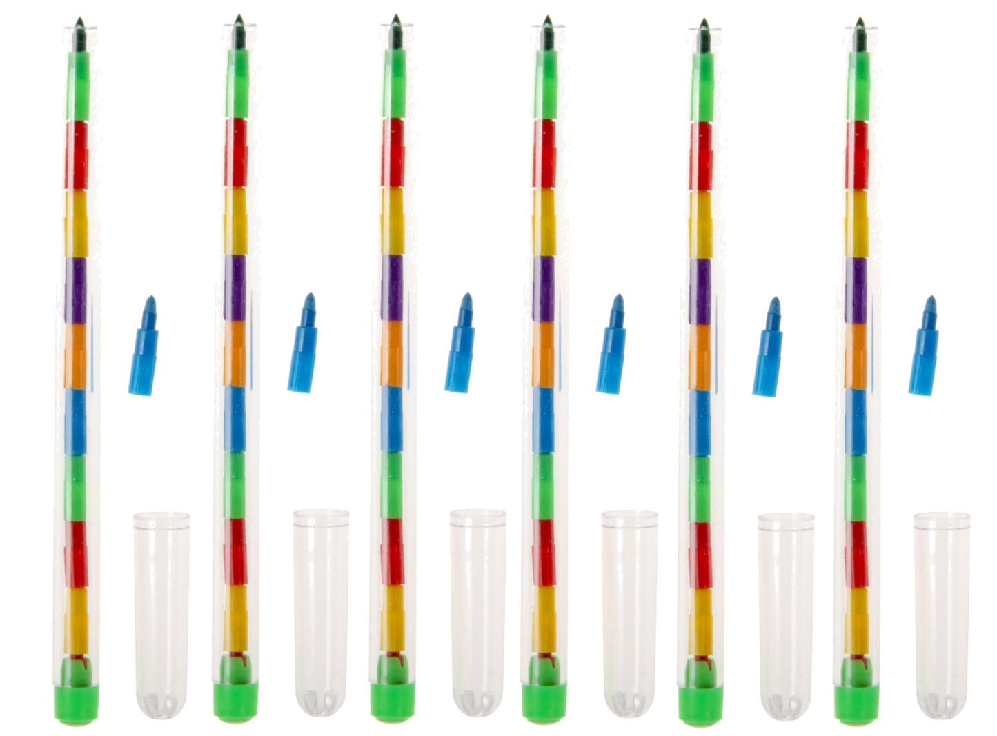 6 Stacker/Swap Point Colouring Crayons