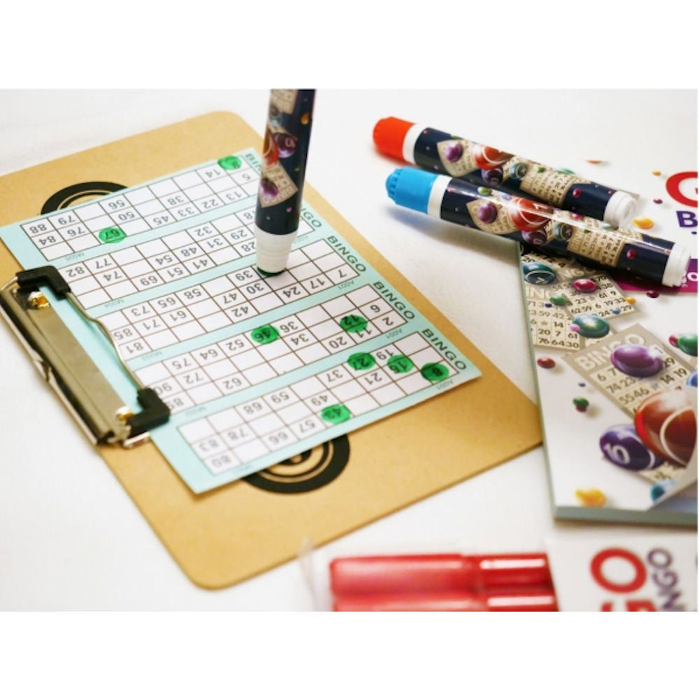 Bingo Board - 24cm x 15cm Compact Size Easy Handling Bingo Games Activities
