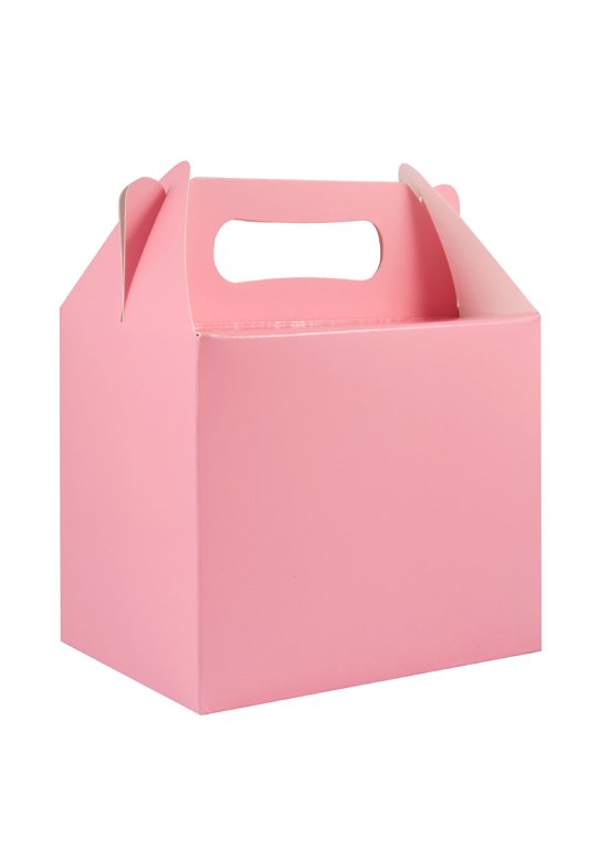 6 Baby Pink Party Lunch Boxes
