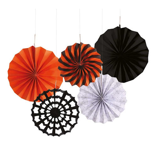 Halloween Hanging Paper Decorations - 5 Pack Spooky Party Decor Props
