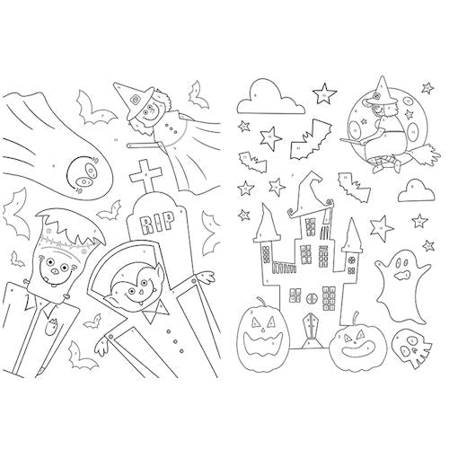 Halloween Paint by Numbers - Kit Spooky Festive Haunted House Ghost Witch Vampire Creative Craft Activity