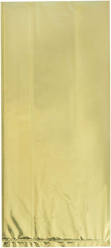 10 Gold Foil Cellophane Gift Bags
