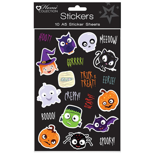 10 Halloween A5 Sticker Sheets