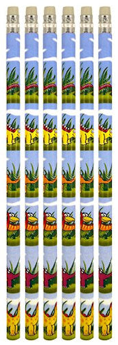 6 Dinosaur Pencils