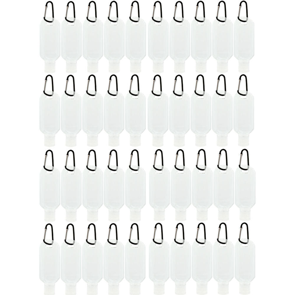 Ditzy Doll Travel Containers Black Hooks 40 Pack - Portable Storage Jars with Hooks for Organizing Travel Essentials