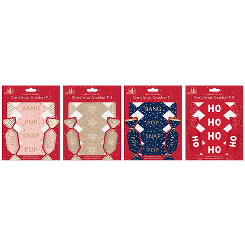 Christmas Mini Make Your Own Cracker Kit - Assorted Festive Holiday Craft Activity DIY Decorations Party Supplies