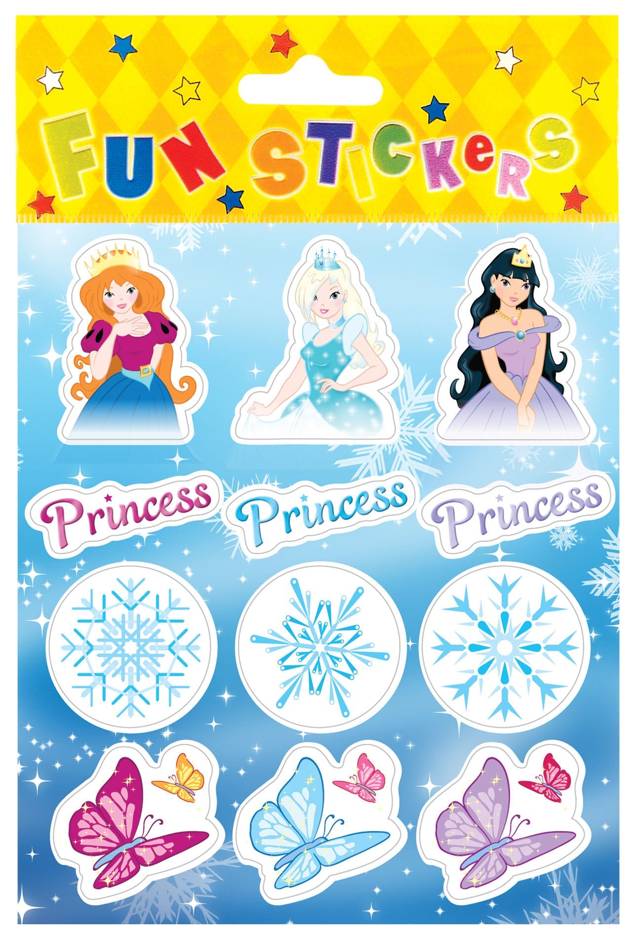 6 Ice Princess Sticker Sheets