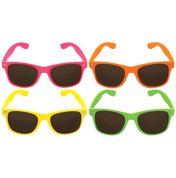 Adult Neon Glasses & Dark Lenses