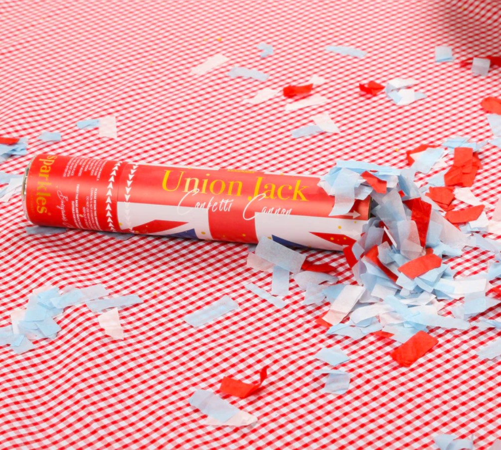 Small Union Jack Confetti Cannon