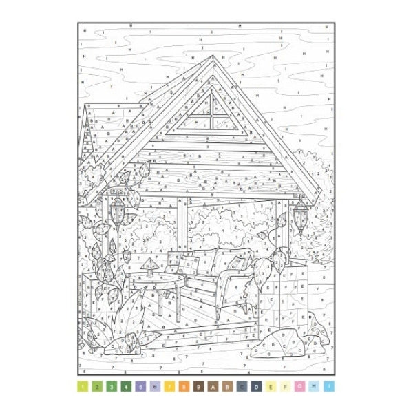 A4 Animals Nature Advanced Colour by Numbers Book - Assorted Animals Nature Scenes Artistic Fun High Quality Paper Relaxing Art Therapy