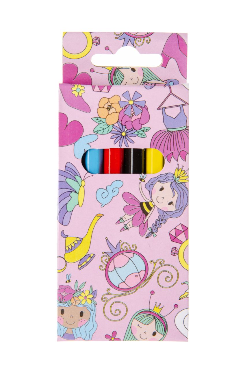 6 Princess Halfsize Colouring Pencils