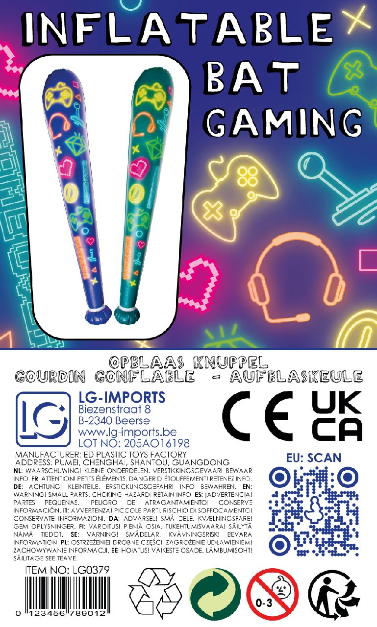 Inflatable Gamer Baseball Bat