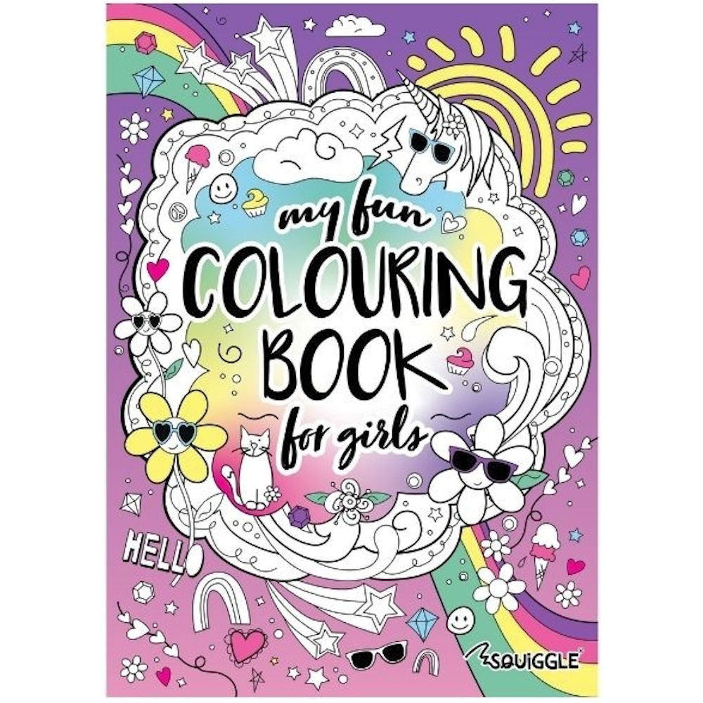 A4 Colouring Fun For Girls Colouring Book - Whimsical Designs Fairy-Tale Themes High Quality Paper
