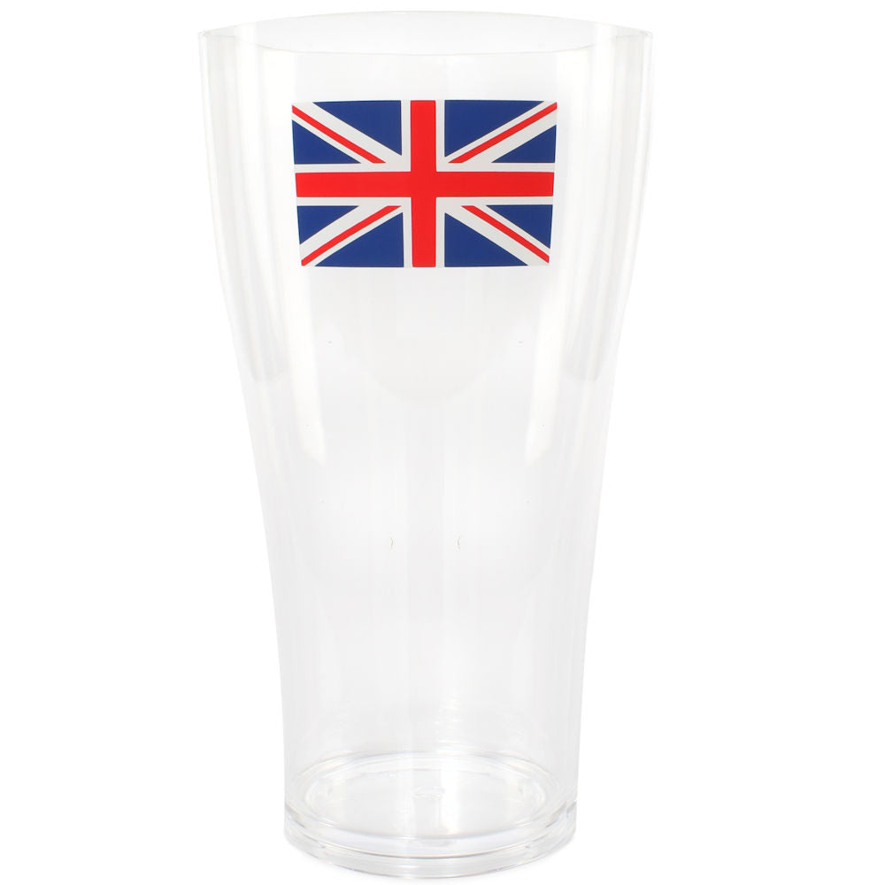 Reusable 568ml Plastic Union Jack Pint Glass