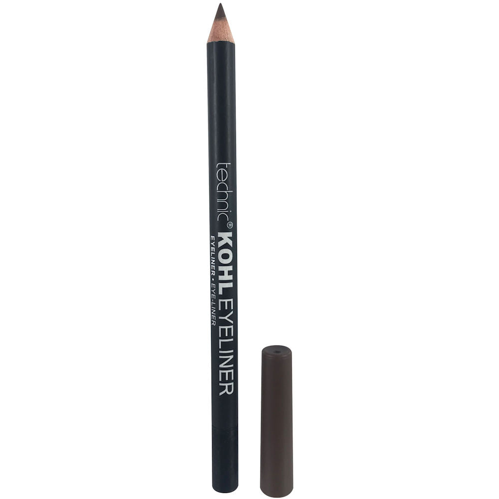 Technic Cosmetics Kohl Eyeliner Pencil Brown - Intense Pigment Long-Lasting Smudge-Proof Smooth Application