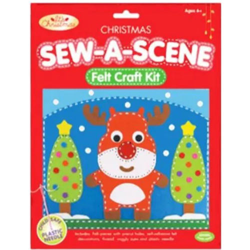 Christmas Sew A Scene Felt Craft Kit – Fun DIY Activity Kids