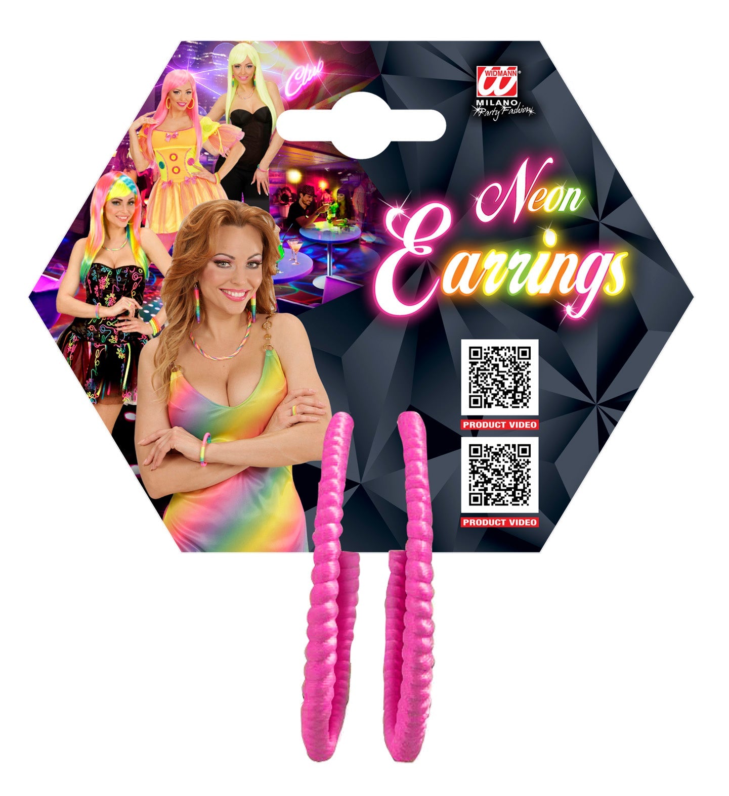 Pair of Neon Pink Earrings