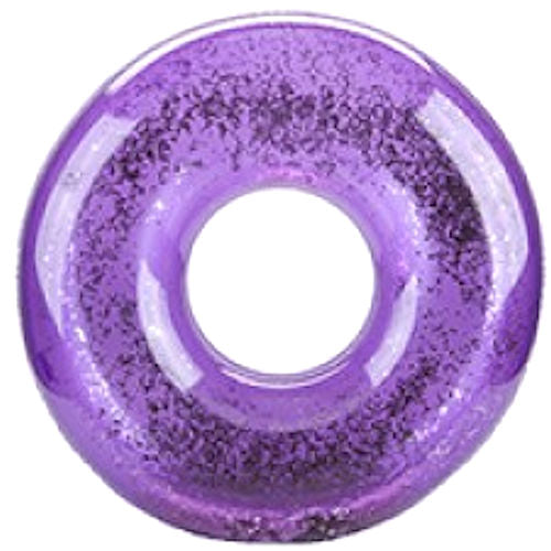 Purple Glitter Shiny Metallic Swim Ring - 24" Pool Beach Accessory Inflatable