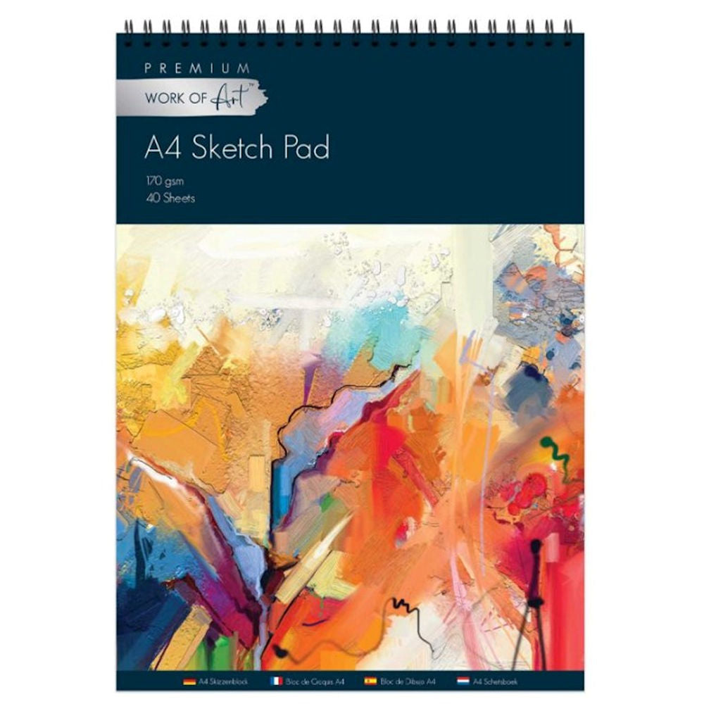 A4 Artists Sketch Pad - 40 Sheets Assorted Designs Drawing Paper Sketchbook Creative Art