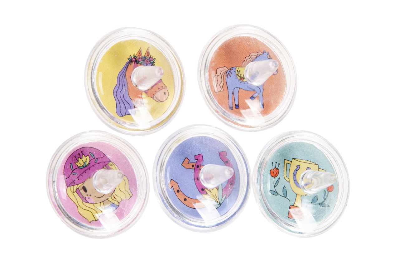 12 Horse Spinning Tops