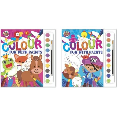 Colouring Fun With Paints - Assorted Kids Boys Girls Art Activity Set