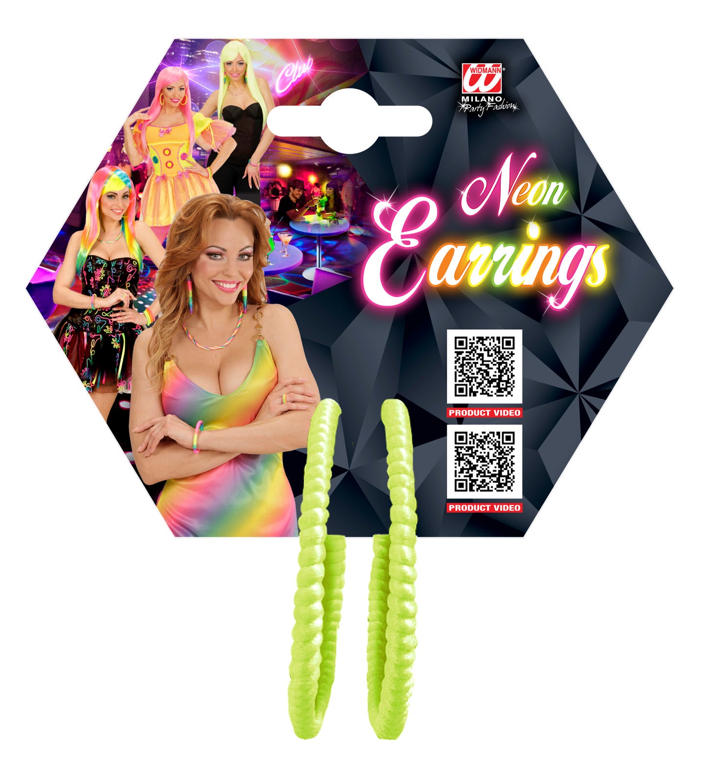 Pair of Neon Yellow Earrings