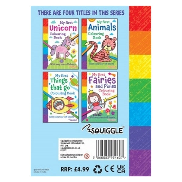 A4 My First Animal Things That Go Colouring Book - Assorted Children Animals Vehicles High Quality
