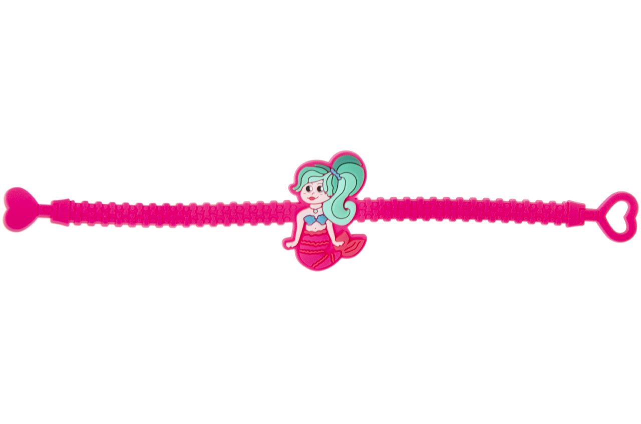 6 Adjustable Mermaid Rubber Bracelets