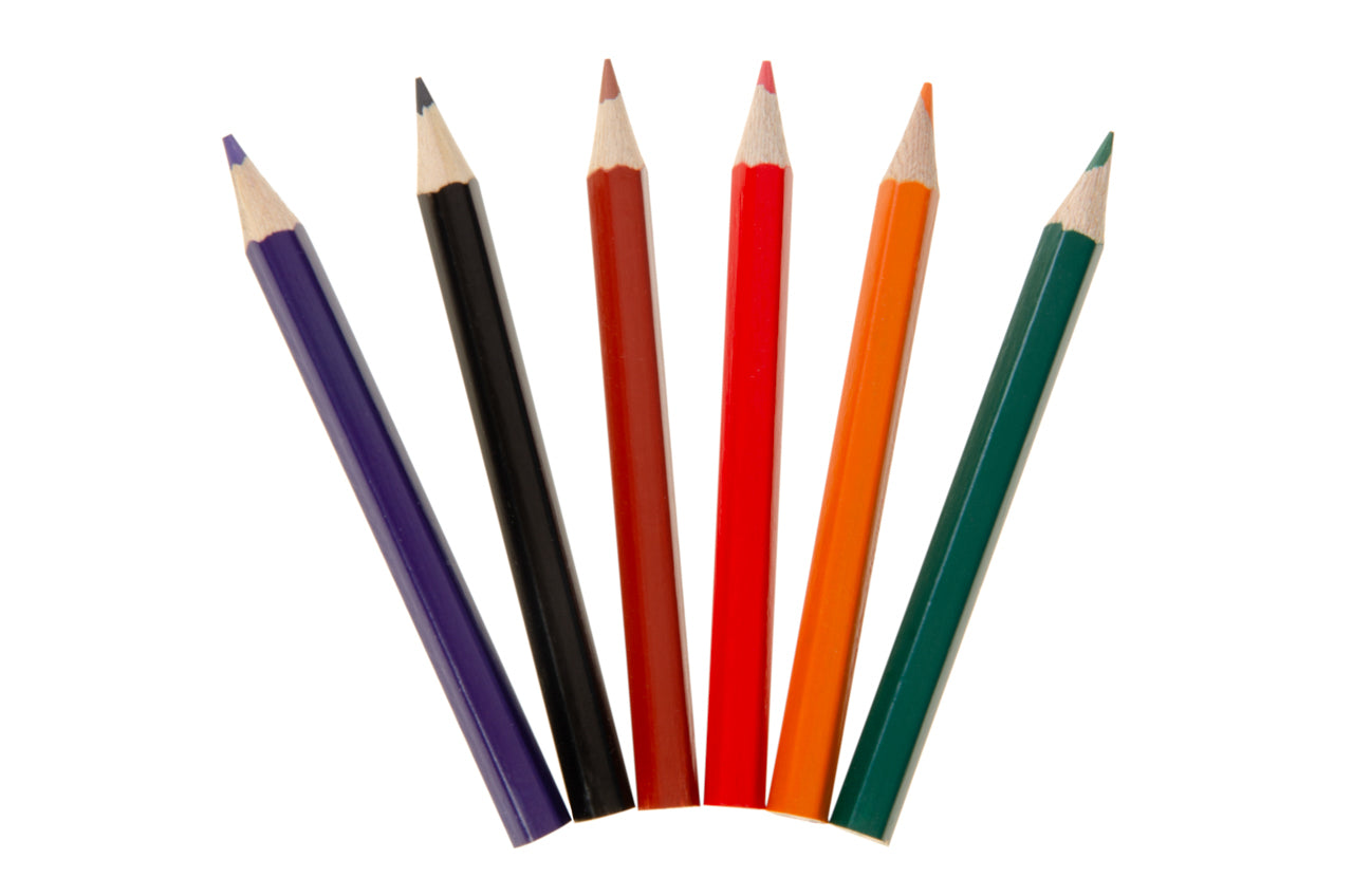 6 Halloween Halfsize Colouring Pencils