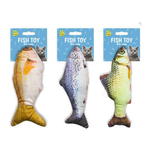 Fish With Catnip Toy - Single Assorted Interactive Toy for Feline Entertainment