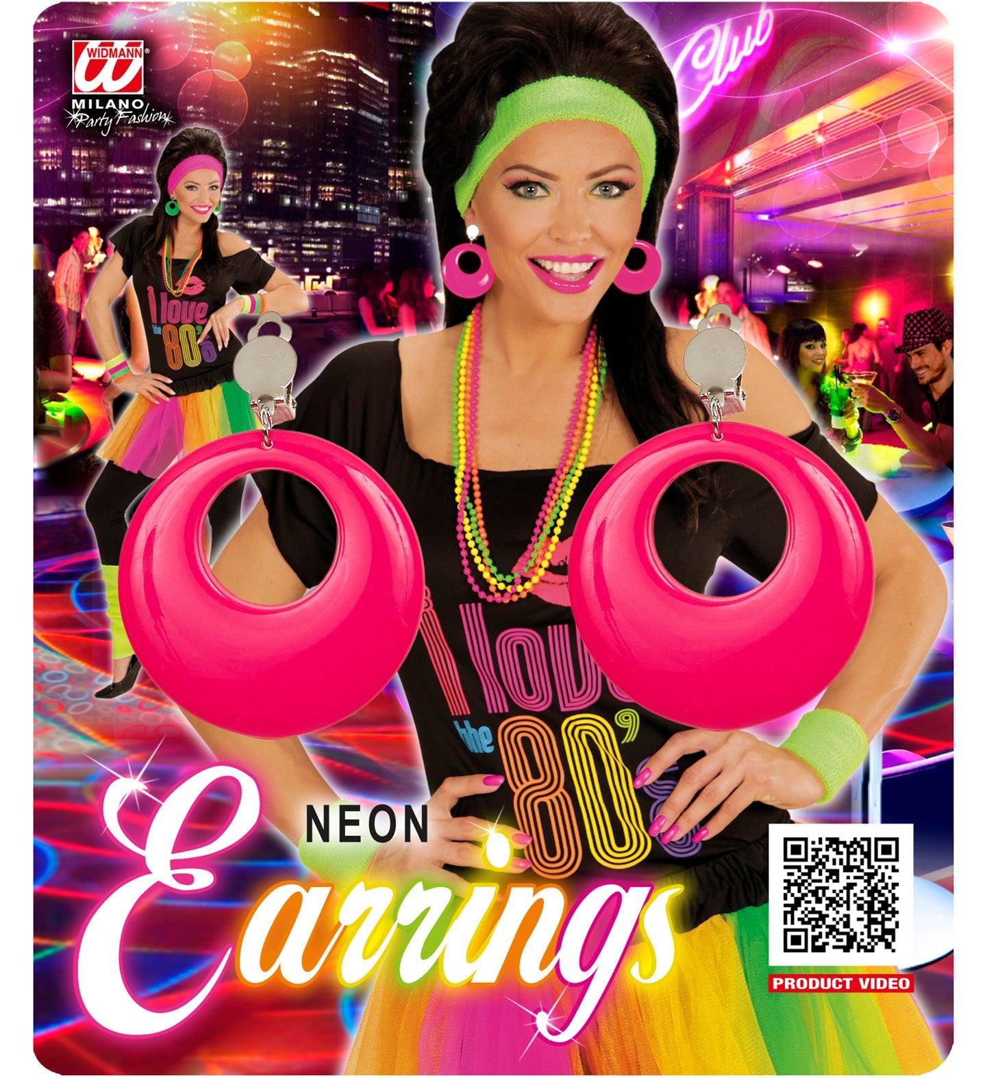 Pair of Neon Pink Earrings
