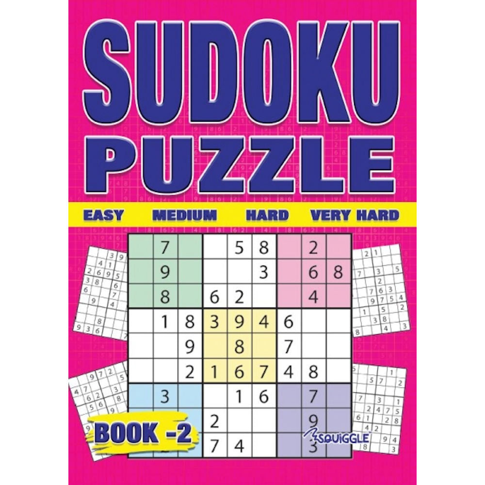 A4 Sudoku Puzzles - Assorted Challenging Puzzles Difficulty Levels High Quality Paper Relaxing Brain Teasers