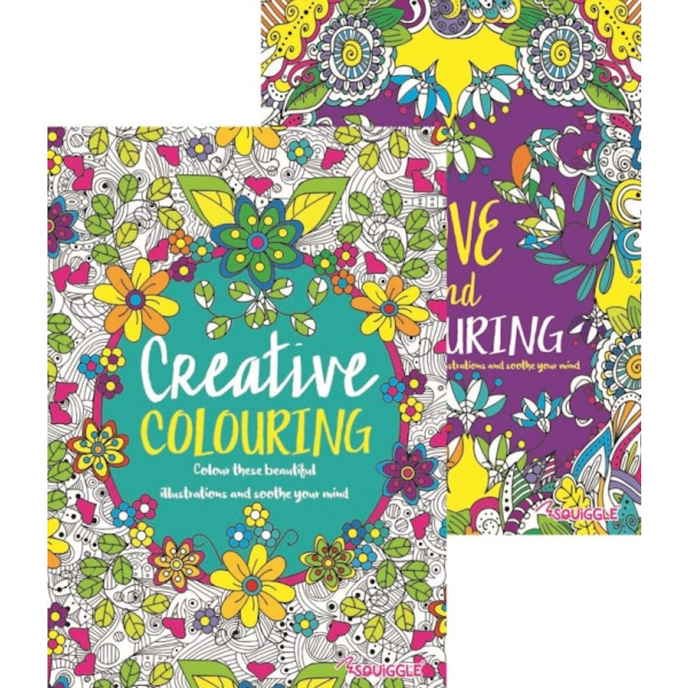 A4 Advanced Colouring Book - Assorted Detailed Designs Intricate Patterns High Quality Paper Relaxing Art Therapy
