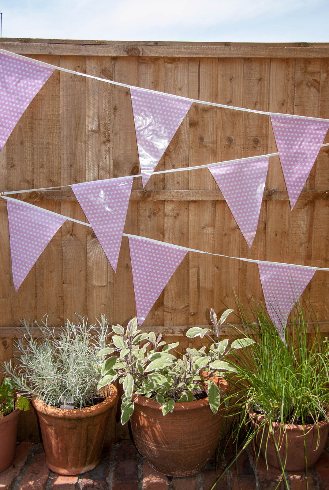 Pink Polka Dot 10m Triangle Bunting