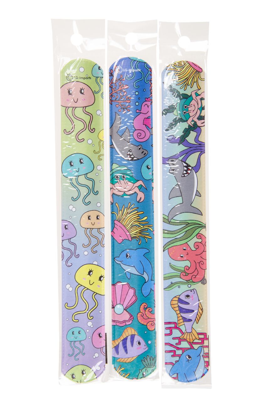 6 Sealife Slap Bracelets