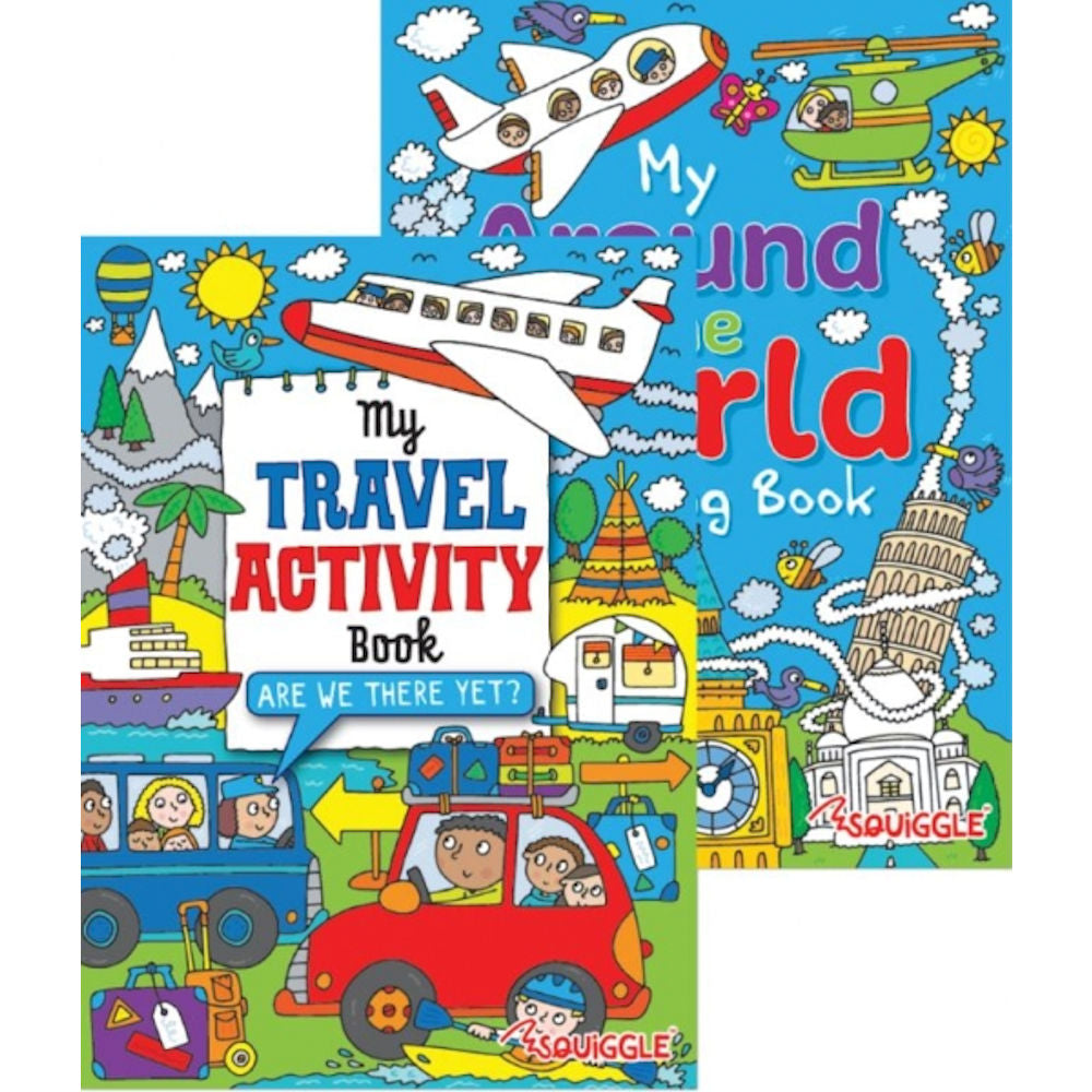 A4 Around The World Travel Colouring & Activity Book - Assorted Kids Exciting Adventures Engaging Activities High Quality Educational