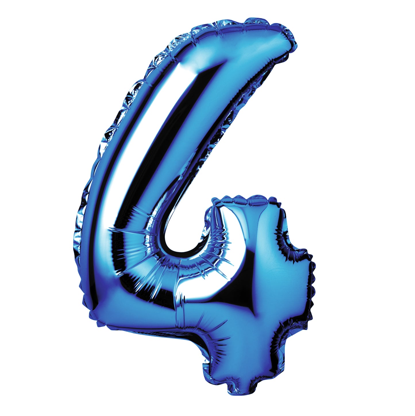 Large Blue Foil "Number 4" Balloon
