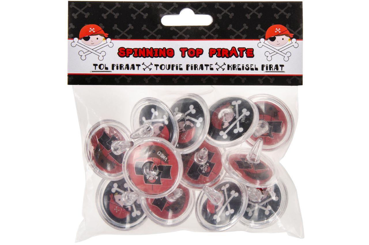 12 Pirate Spinning Tops