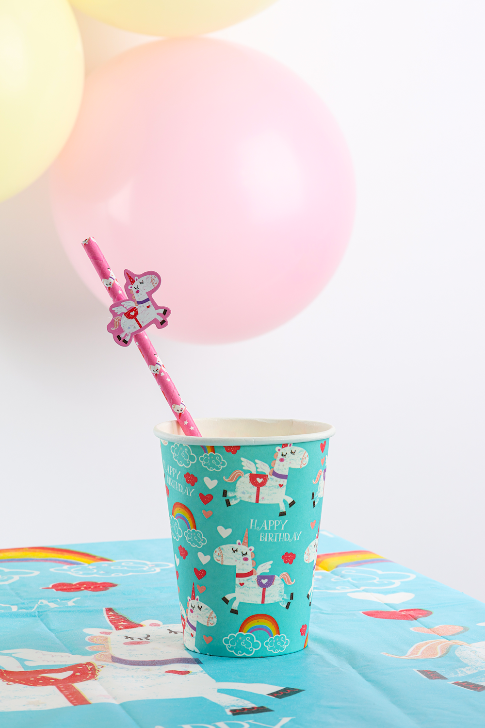 20 Unicorn Paper Straws