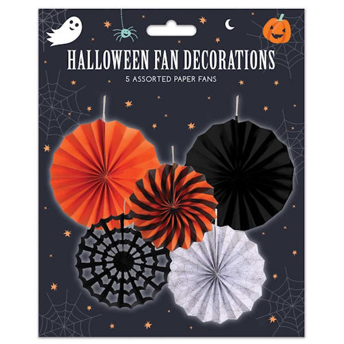 Halloween Hanging Paper Decorations - 5 Pack Spooky Party Decor Props