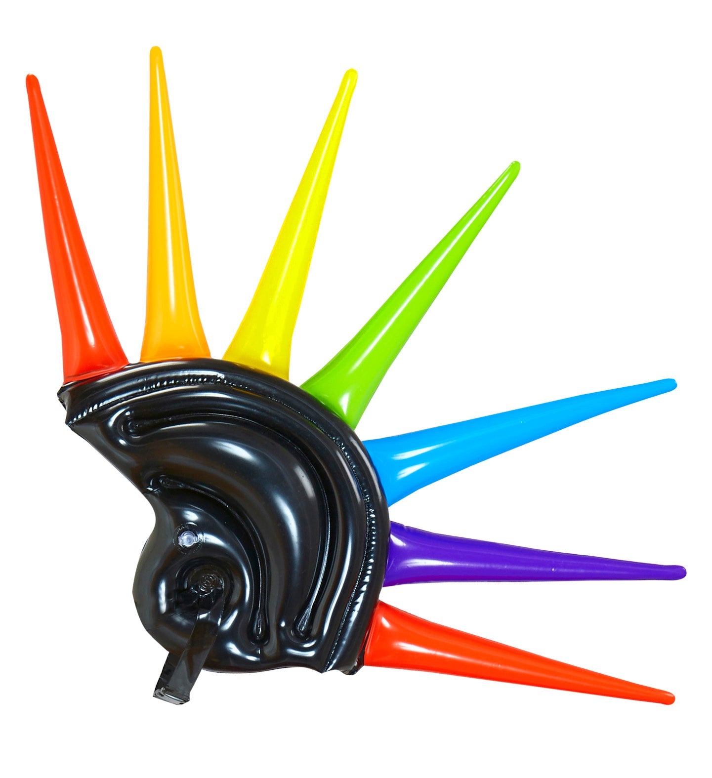 Inflatable Multicolour Spikes Helmet - 90cm