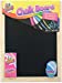 Chalk Board - 23 x 30cm Set 4 Coloured Chalks Educational Kids Drawing Writing Fun