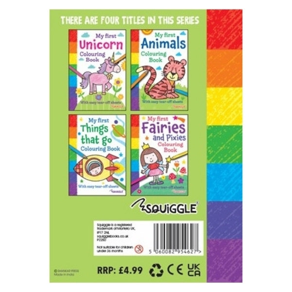 A4 My First Animal Things That Go Colouring Book - Assorted Children Animals Vehicles High Quality