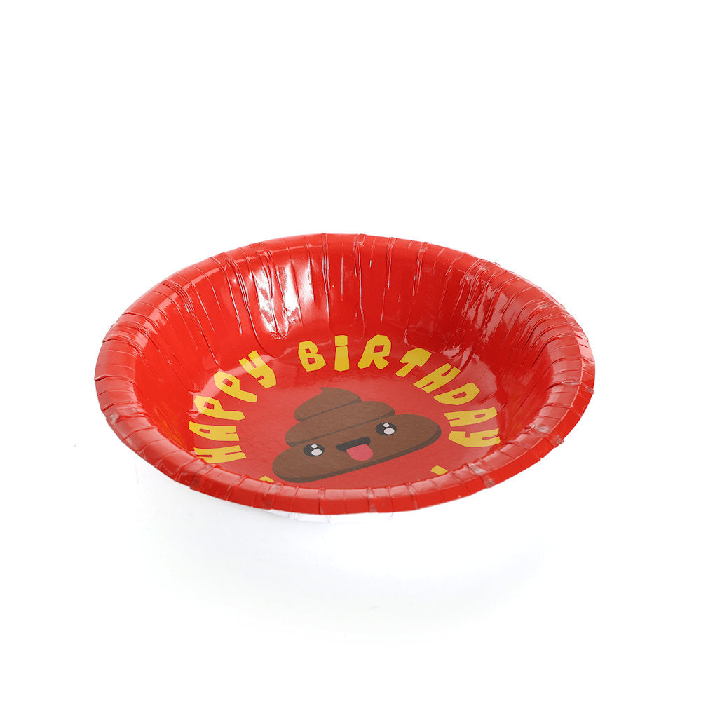 16 Emoji Poo Paper Party Bowls