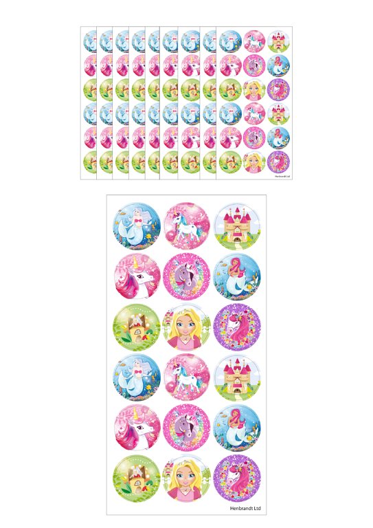 180 Round Fantasy World Stickers